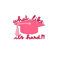 Pink Graduating Sticker