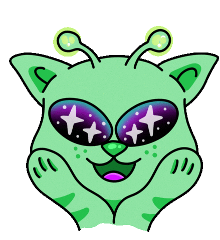JupiterAggregator giphyupload cat kitty alien Sticker