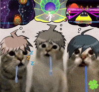 Danganronpa Silly Cats GIF