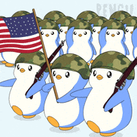 Saluting United States GIF by Pudgy Penguins