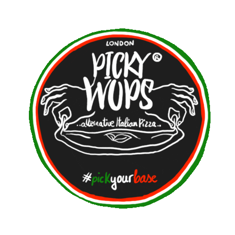 PickyWops giphyupload pizza vegan london Sticker