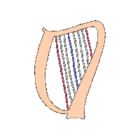 Harp Sticker
