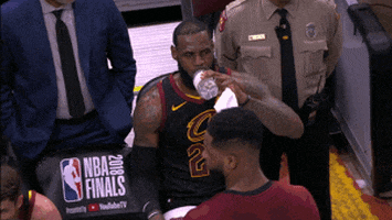 lebron james water GIF by NBA