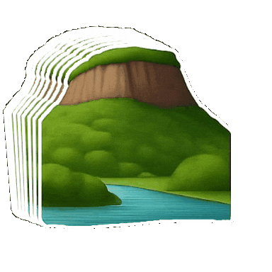 Floating Hill Country Sticker