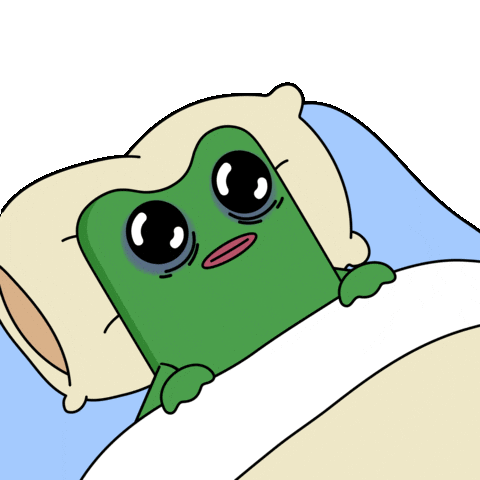 Why Am I Awake Sticker by fwogs