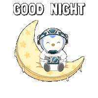 Good Night Space Sticker by Pudgy Penguins