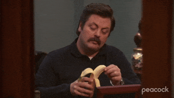 Ron Is Freaked Out By A Banana