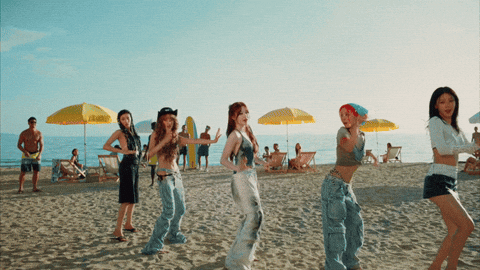 addamakpop giphyupload dance beach gidle GIF