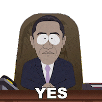 Barack Obama Yes Sticker by South Park