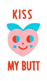 Peach Kiss Sticker by Cinta Hosta