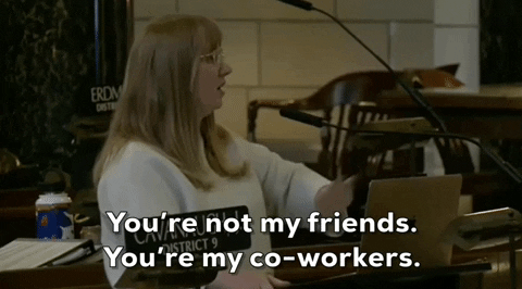 Friends Coworkers GIF by GIPHY News