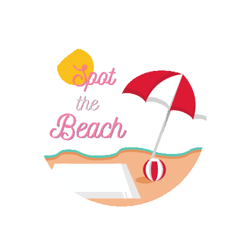Sand Beach Umbrella Sticker by Aurora Beach Volleyball