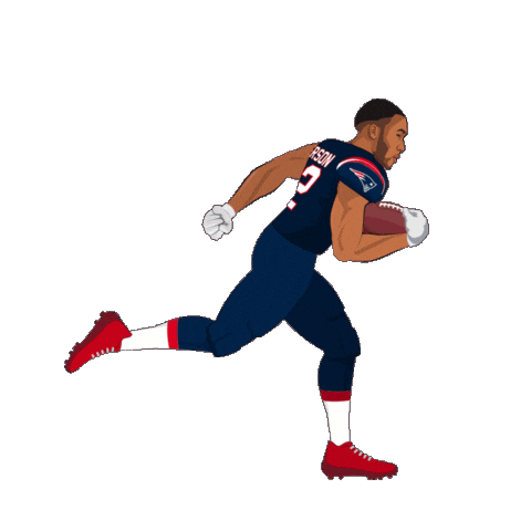 Run Fast New England Patriots Sticker by SportsManias
