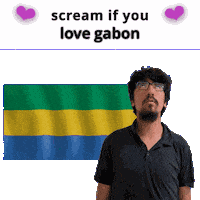 Gabon Flag Ga Sticker