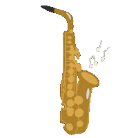 Jazz Saxophone Sticker