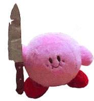 Thevishisland knife kirby kirby knife kirby with a knife Sticker