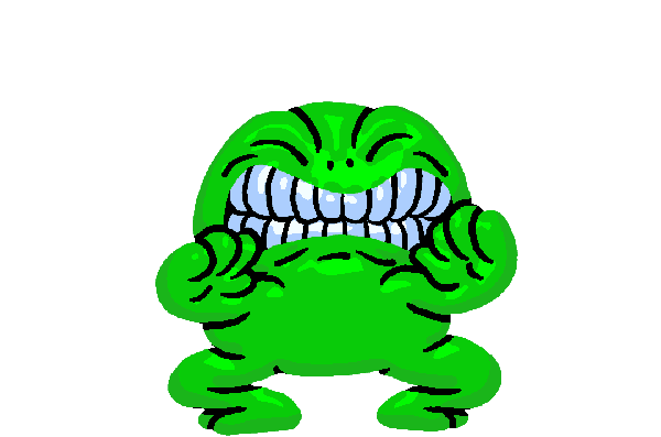 Angry Monster Sticker by Neil Sanders