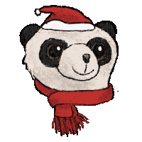Christmas Panda Sticker