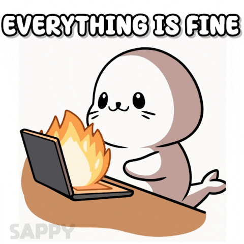 Burning Its Okay GIF by Sappy Seals