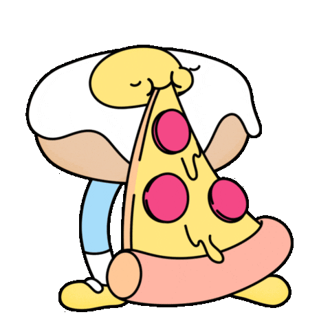 Hungry Pizza Sticker by doodles