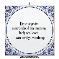 Hoop Leven Sticker by Tegelspreuken.nl