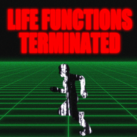 PERFECTL00P running vhs neon glitch art GIF