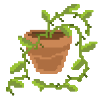 Plant Pixel Art Sticker