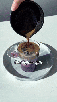 Ube Hojicha Latte