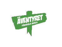 aventyretskolan adventure sign grön äventyr Sticker