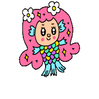 riekim0721 かわいい アマビエ riekim Sticker