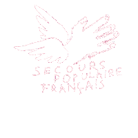 Logo Floating Sticker by Secours populaire français