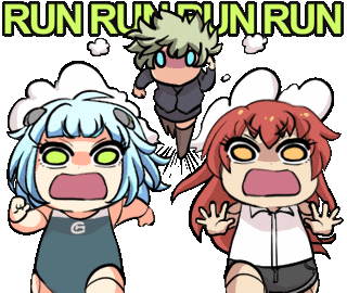 Run Running Sticker by Jin