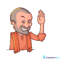 Yogi Adityanath India Sticker by Creative Hatti