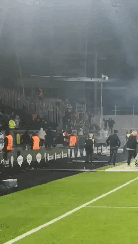 Brawl Between French Football Fans Spills Onto Field in Angers
