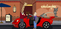 giraffe driving GIF by BoJack Horseman