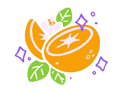 Orange Fruit Sticker by Nuby USA