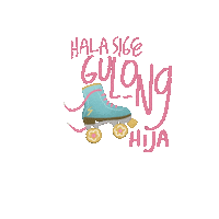 ninalaurio new post asian filipino rollerskate Sticker