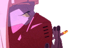 Cigarette Smoking Netflix Sticker by Cyberpunk: Edgerunners