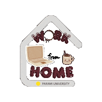 ParamiU work online university workfromhome Sticker