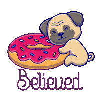 Dog Donuts Sticker by Believed Fashion Brand