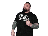 Eddie Hall Point Left Sticker by The World's Strongest Man