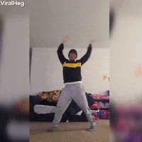 Guy Dancing To K-Pop Accidentally Kicks Sister GIF by ViralHog