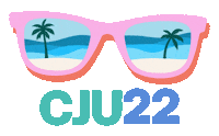 CJnetwork beach sunglasses forward together cju Sticker