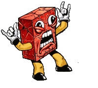 Ericmakesgiff123456 metal headbang brick mosh Sticker