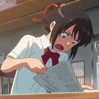 VolatileVoltaire book your name mitsuha page flipping GIF