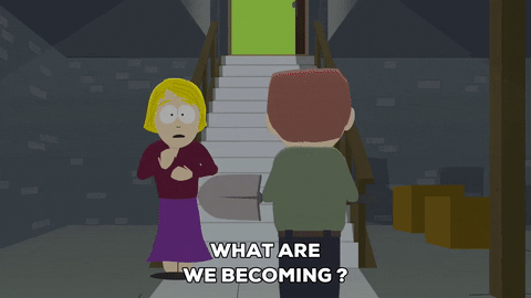 sad stairs GIF by South Park 