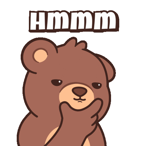 Confused Teddy Bear Sticker by BEARISH