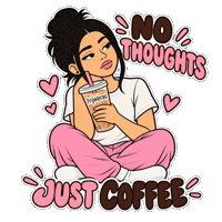 No Thoughts Empty Head Sticker by frijoleras