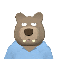 3D Bear Sticker by jjjjjohn