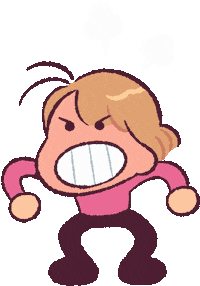 Angry Girl Sticker